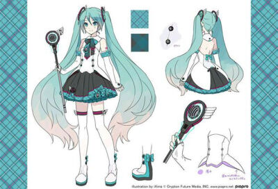初音未来 手绘 唯美 雪初音 公主殿下 二次元 动漫 p站 miku v家