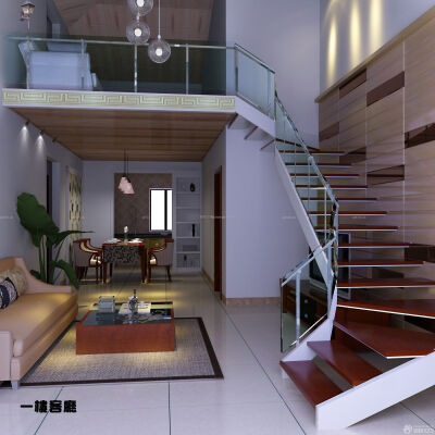 小户型室内跃层楼梯设计效果图