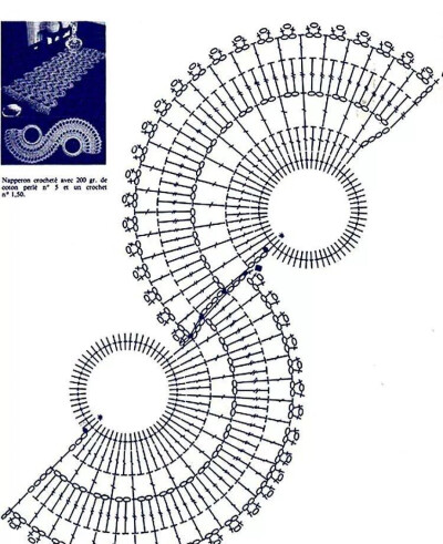圆桌钩针台布图解图片