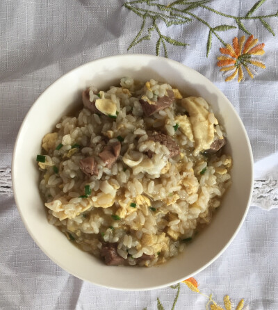 4月7日,腰花鸡蛋汤蹋饭