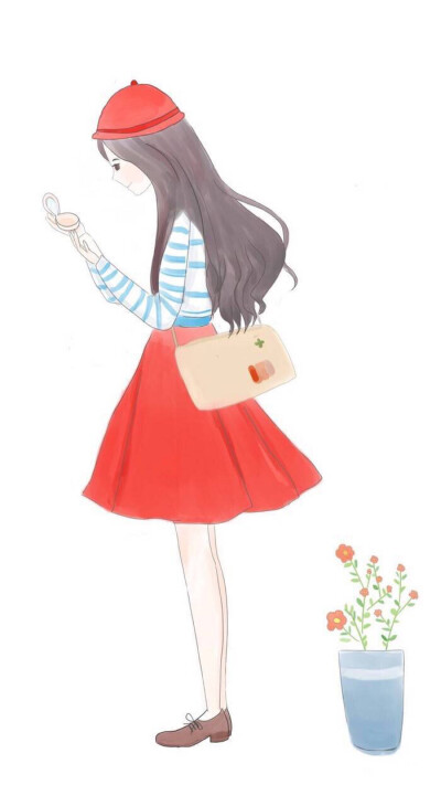 可爱 手绘 卡通 动漫 二次元 萌系 清新 插画 女孩 森系 文艺 壁纸