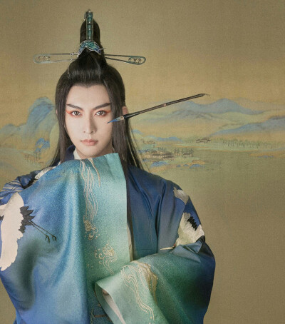 淡辉夕颜,公子如玉,是你执一把青伞,为我许下一世长安)古风真人男头 