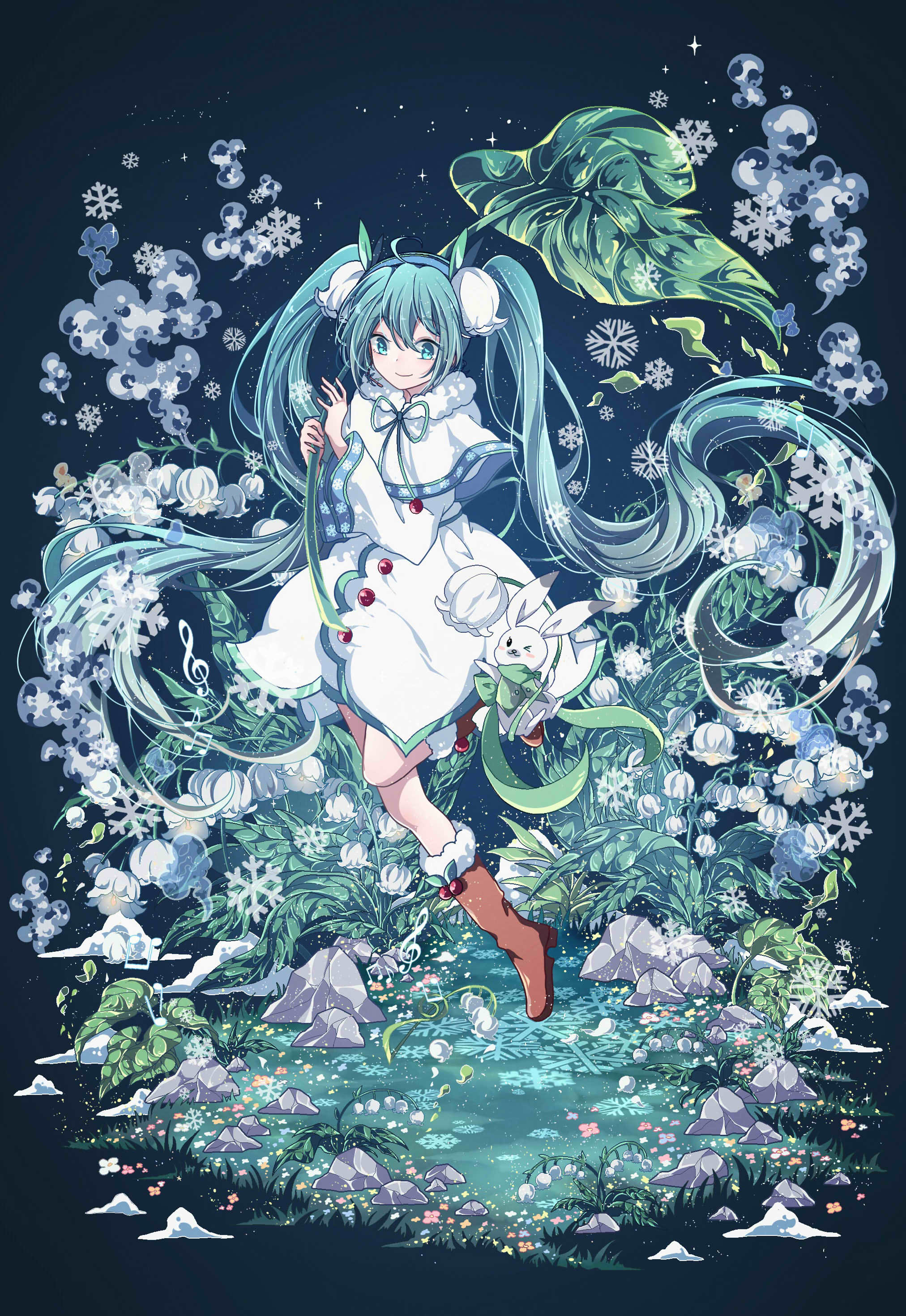 雪降初音未来图片