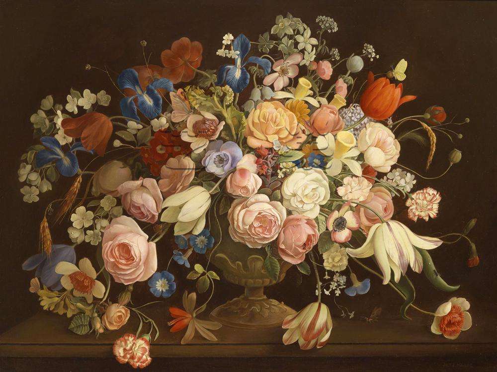 17世纪油画花卉图片