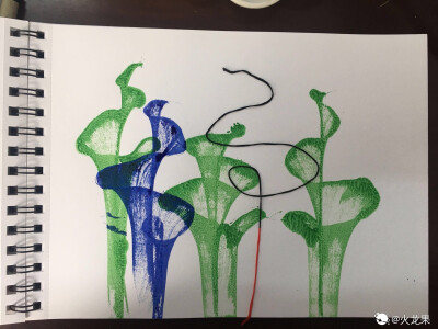 儿童画线绳画