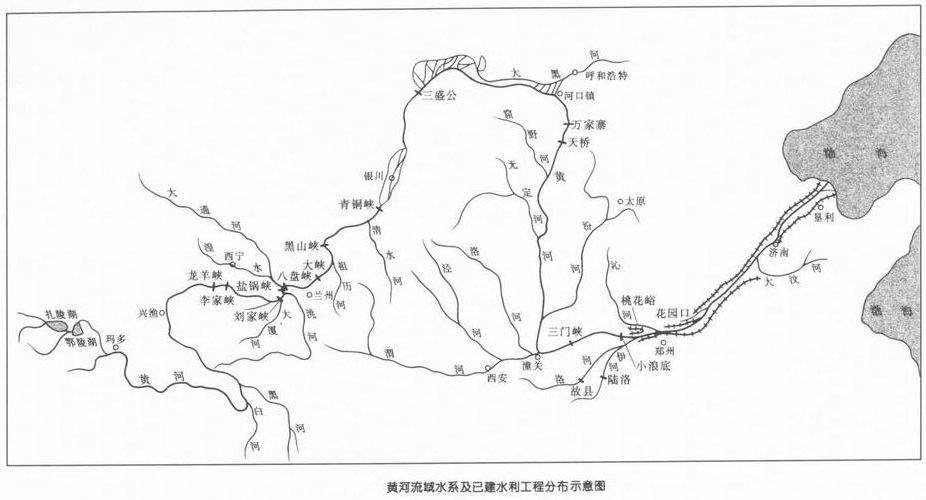 黄河简图手绘图片