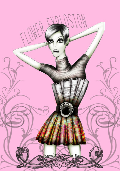 女装设计手绘草图 by:milan fashion campus米兰时尚设计学校 www.