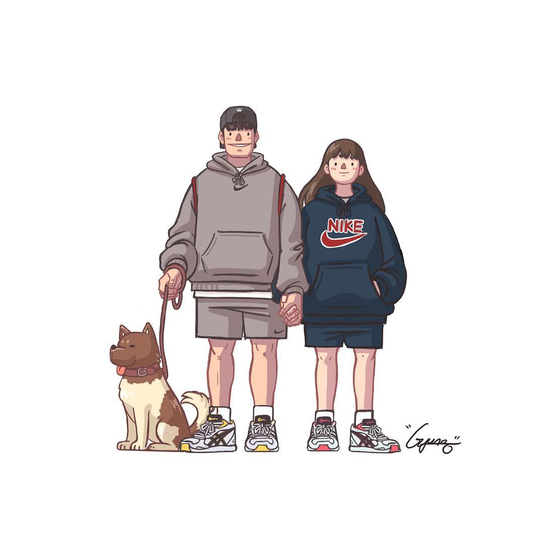 韩国插画师| gyung_studio 情侣