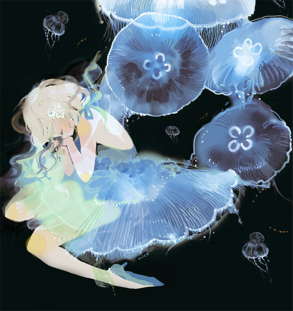 水母拟人动漫图片头像图片