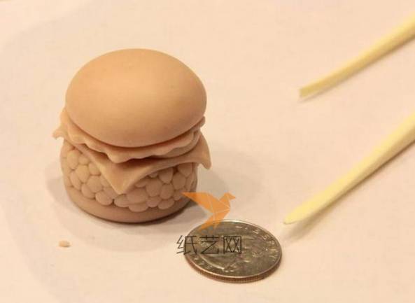 这样就制作完成一个没有上色的粘土汉堡了 堆糖,美图壁纸兴趣社区