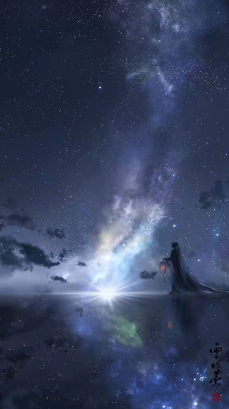 古风人物 星空 