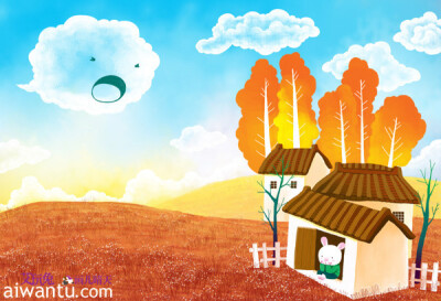 画儿晴天水粉画