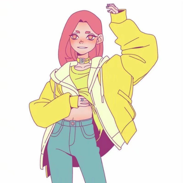 cool girl 头像插画师:guwaba