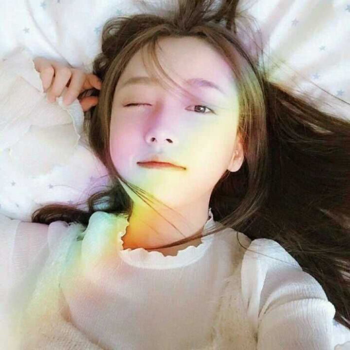 女生头像 彩虹女头