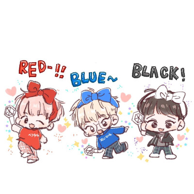 边伯贤,金珉锡,金钟大 cr: flowercookie_xo