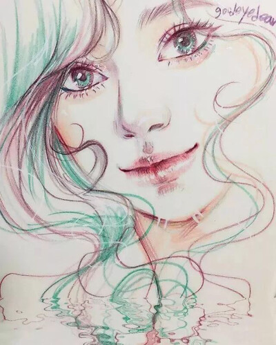 彩铅人物 超梦幻插画作品