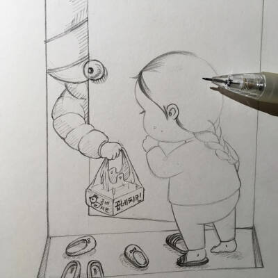 兔子女孩插画| coniglio
