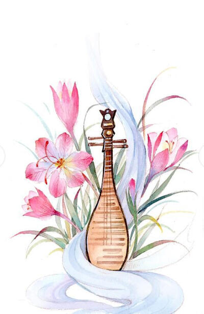 古风琵琶的画法图片