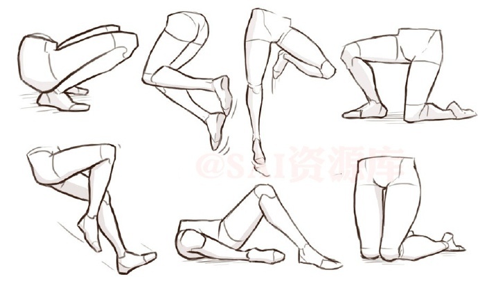 设计秀 动漫人物腿及腿部弯曲的绘画设计思路,自己拿去练习,转需