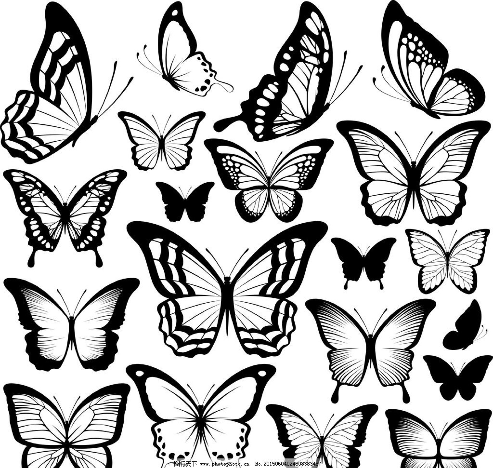 蝴蝶点线面图案设计图片