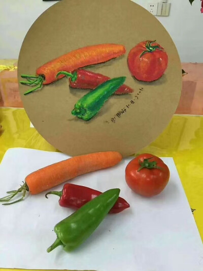 儿童画 写生 速写 线描 静物 蔬菜 水果 花卉 人物 水粉 油画棒 重彩