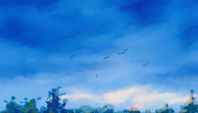板绘,场景,天空