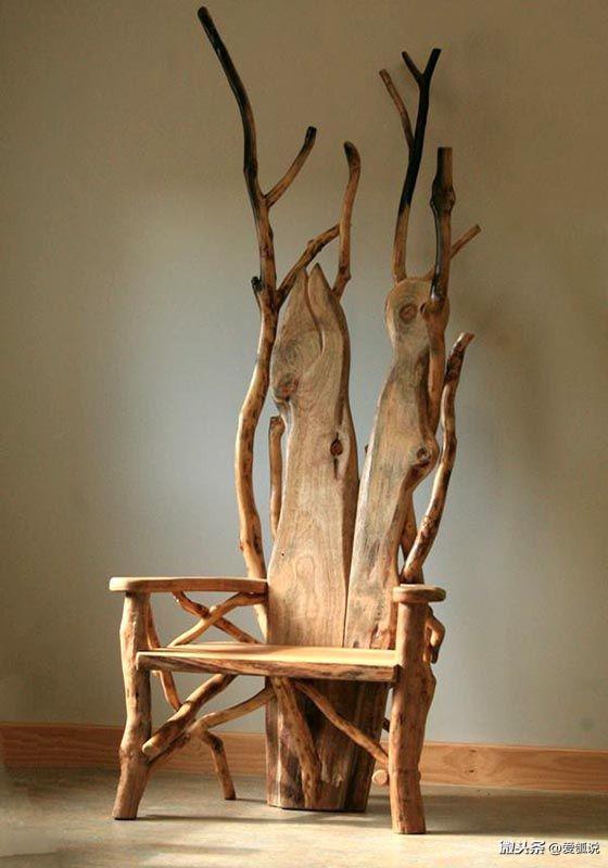 歪果仁的根雕椅子