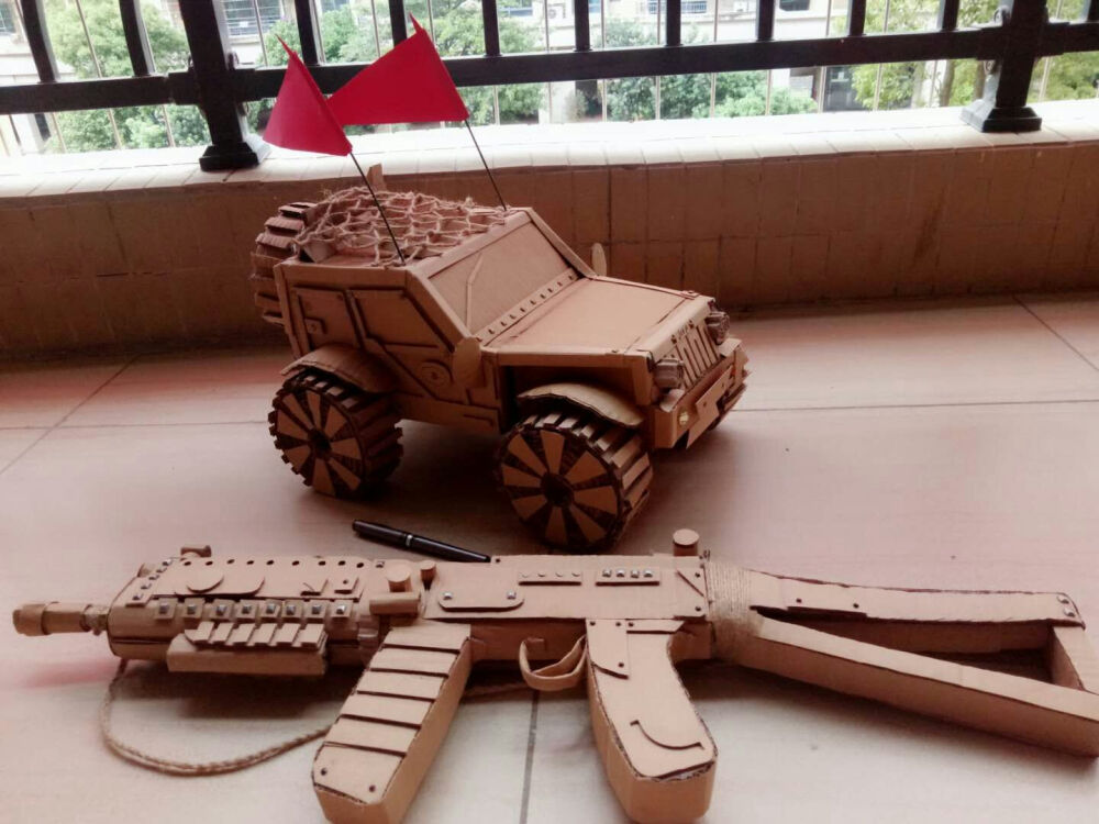 纸艺 刻纸 剪纸 卡通 模型 瓦楞纸 纸箱 手工制作 花 唯美 清新 欧美