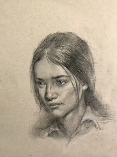人物头像摄影 素描