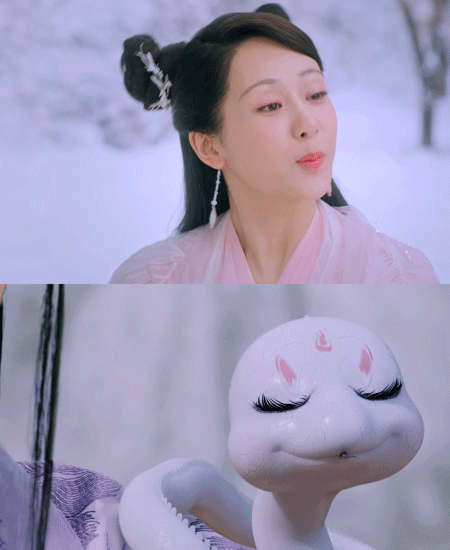 杨紫 贪吃蛇 《天乩之白蛇传说》里的杨紫小白蛇太可爱了吧贪吃蛇本蛇
