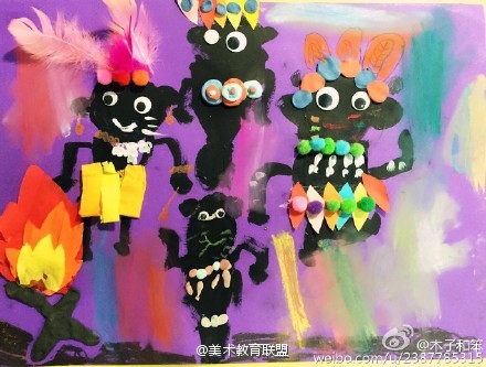 儿童画欣赏 搞笑的动作,萌哒哒的舞蹈(via:木子和笨)