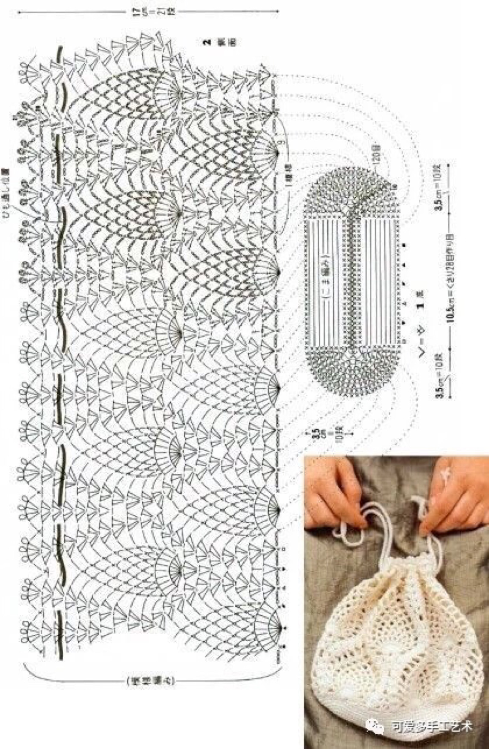 钩针手提袋编织方法图片