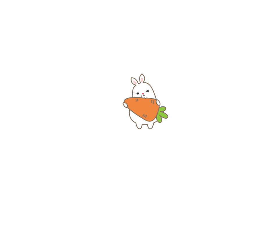 兔子萝卜情头分开图片