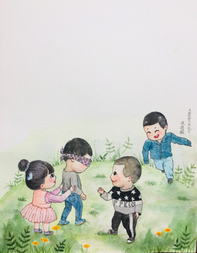 墨宝日记# 和一一,多比,玩捉迷藏.