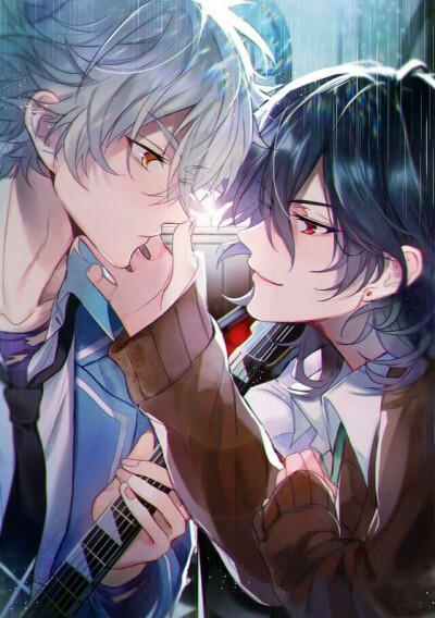 二次元男生比心