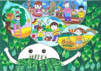 儿童画海洋环保