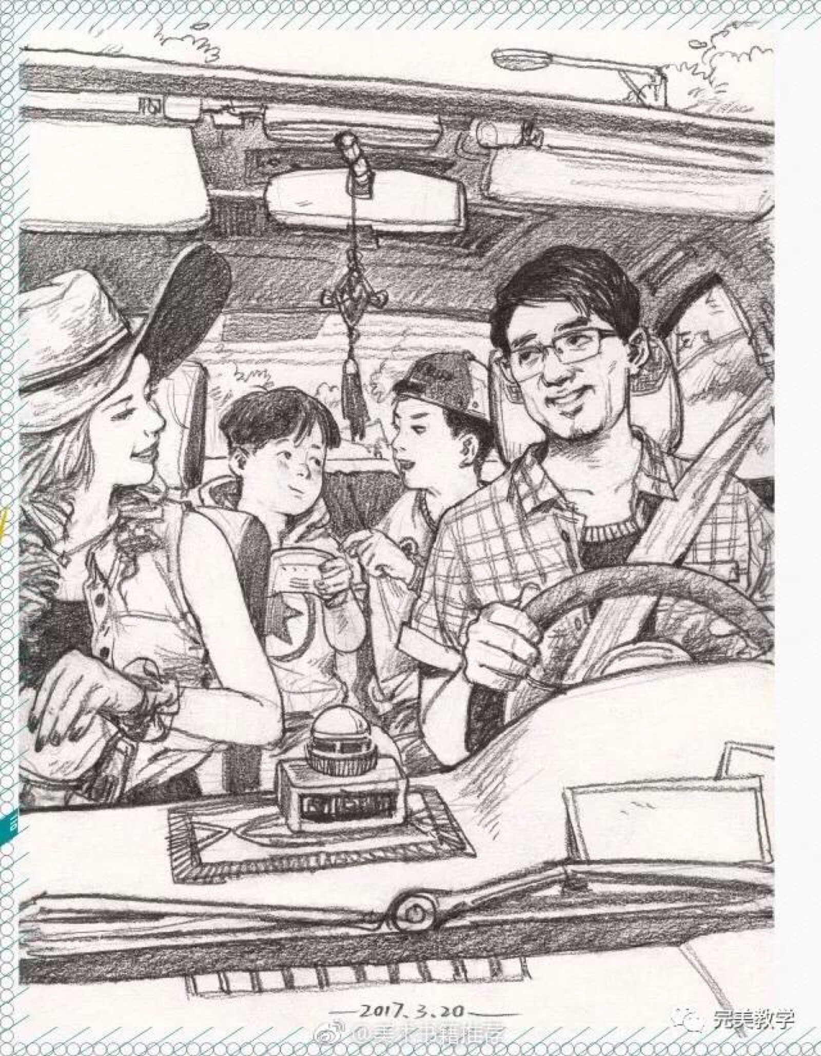 场景速写 新颖构图 艺考生