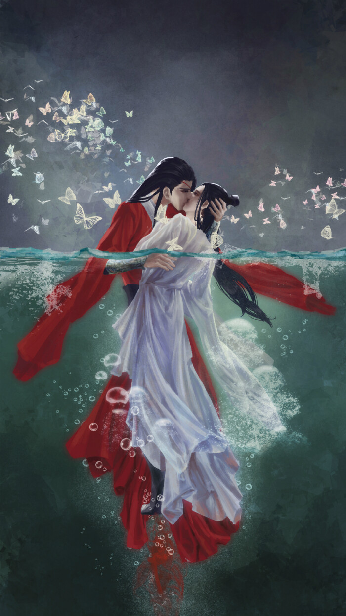天官赐福# 花城 谢怜~ 绘师:公子齐