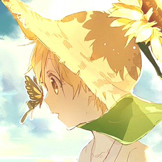 蝴蝶 阳光 少年 向日葵 自截头像