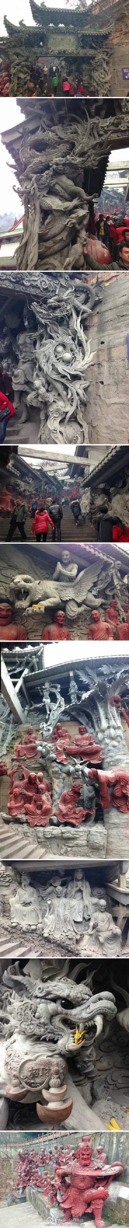四川绵阳圣水寺 龙 石雕 精品雕塑