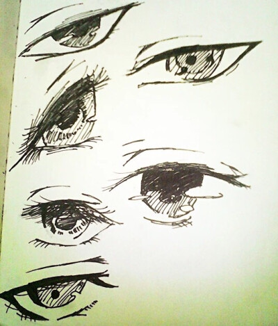 素描二次元动漫眼睛的画法