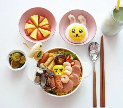 可爱的儿童餐
