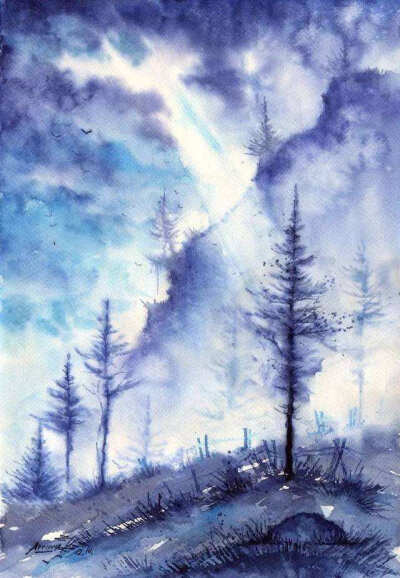 树色彩画