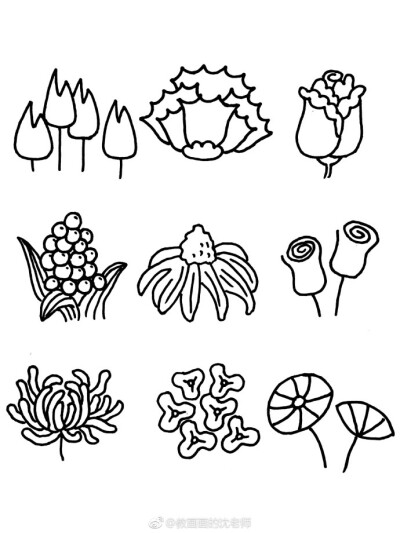 花朵简笔设计
