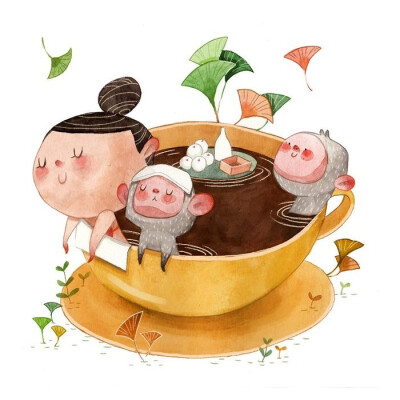 萌插画 儿童 画师vivian mineker作品