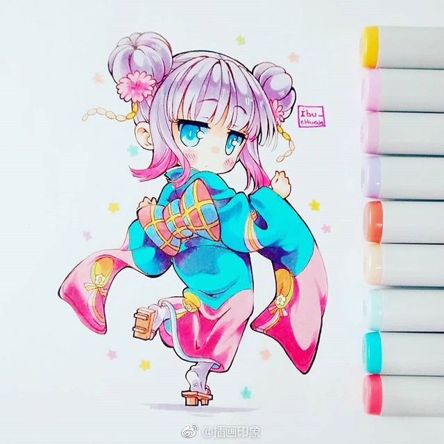 一组可爱的小萝莉和帅小伙儿~【插画师:ibu_chuan】