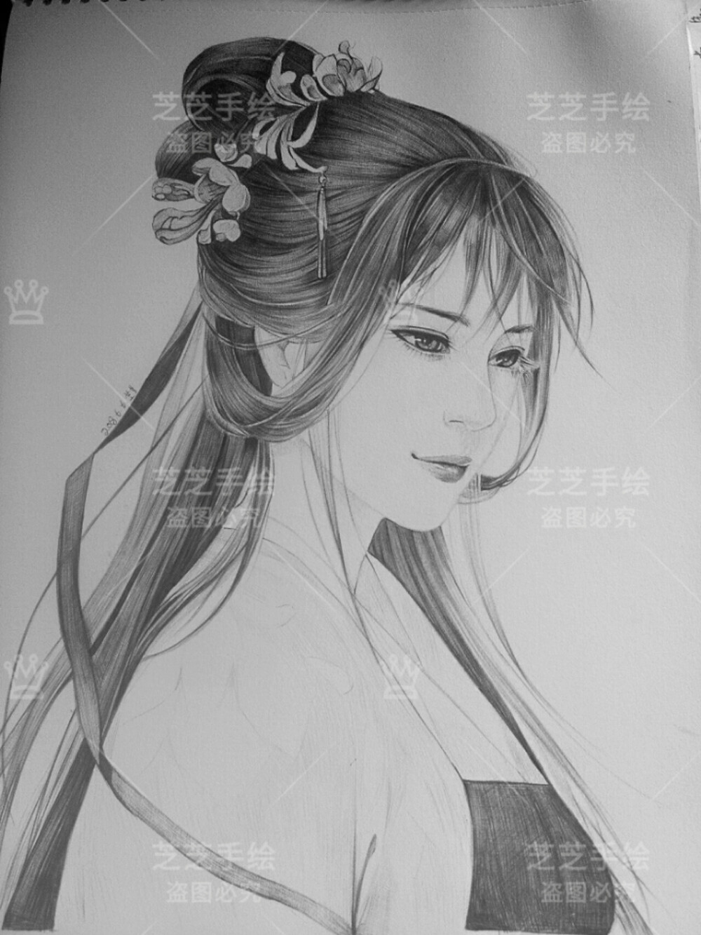 江厌离素描画图片