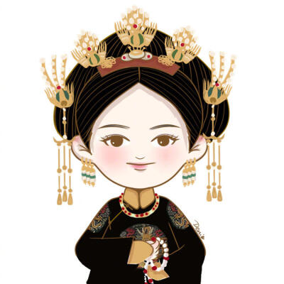 清朝皇后卡通头像图片