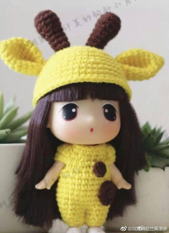 钩针,毛线,钩针娃娃衣服,人偶衣服