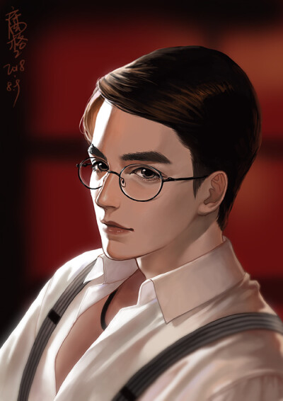 沈巍 朱一龙 今天也是想念沈教授的一天摸了一张彩稿,还是画力不足,画